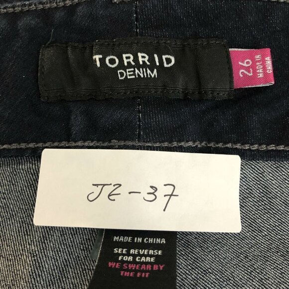 Torrid Denim Ankle Jeans‎ Dark Blue Cotton Blend - Picture 4 of 7